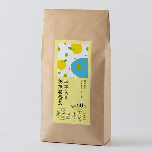大容量柚子入りお抹茶番茶60包